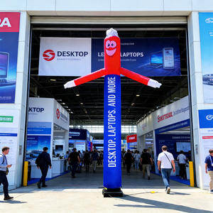 Mannequin <span class=keywords><strong>Gonflable</strong></span> Humain Dansant pour Publicité, Modèle Créatif et Ludique pour l'Expression, Indicateur Industriel d'Ouverture, Poupée d'Accueil pour Porte, AD-3 Rouge Bleu - Product Image 1