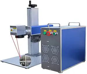Printer Laser Warna Mini Portabel 20W 30W 50W Mesin Penanda Laser Serat untuk Perhiasan Logam Mesin Etsa Ukiran Laser