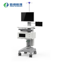 Chariot médical de haute qualité avec chariot d'équipement en métal à double écran pour la personnalisation OEM/ODM des hôpitaux prise en charge par le fabricant