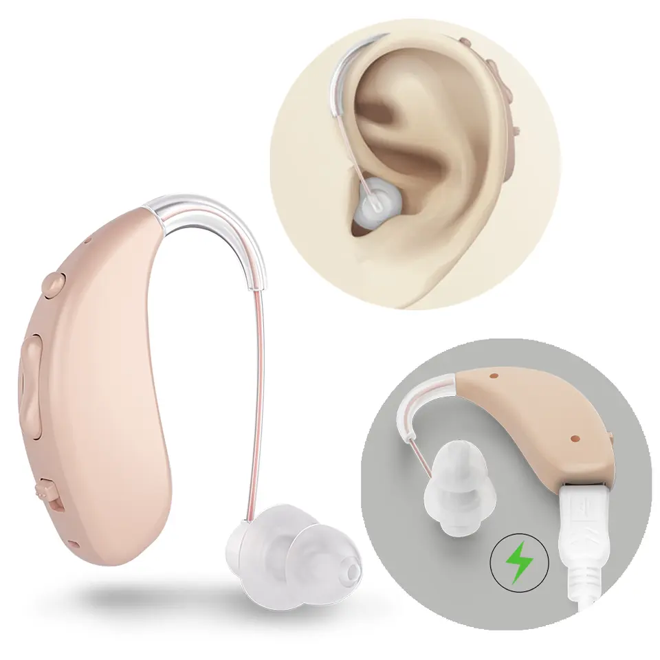 Neuestes Schlussverkauf wiederaufladbare Hörgeräte Schall Analog Mikro-Ohr unsichtbarer Verstärker Hörgeräte für Taubheit A-308