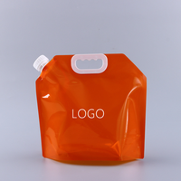 Sachet Doypack à bec verseur personnalisé imprimé 5L avec grande poignée, thermoscellé, pour emballage de liquides alimentaires et d'eau