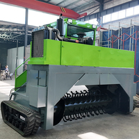 Machine de retournement de compost sur chenilles hydraulique à haute efficacité pour le processus de compostage du fumier d'élevage et des déchets agricoles