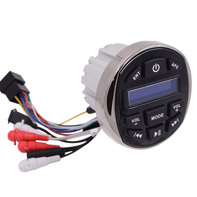 Blue-tooth Marine DAB /FM Radio Receiver 4.5" Waterproof Gauge 12V Marine Boat Motorcycle ATV UTV