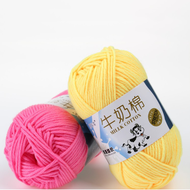 Бесплатные образцы, различные цвета, Мягкая шерстяная Детская Пряжа ручной вязки, 3 слоя, 4 слоя, 5 слоев, 50 г, 100 г, молочная хлопчатобумажная пряжа для вязания крючком