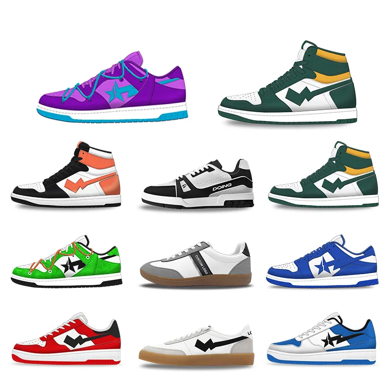 2023 Custom Low Cut Retro 4S Logo Brand Genuine Leather Manufacturer Women Men Private Label Sport Basketball Shoes Sneakers