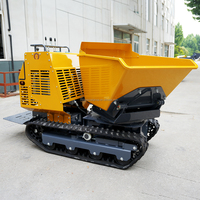 360-Grad-Drehbarer Benzinbetriebener Mini-Raupendumper mit Hydraulikschaufel 594dm Schaufelkapazität 20° Steigfähigkeit