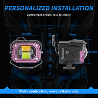 Focos LED de 20W para Motos, Luz de Trabajo LED de Doble Color, Sistema de Iluminación LED para Motocicletas Harley