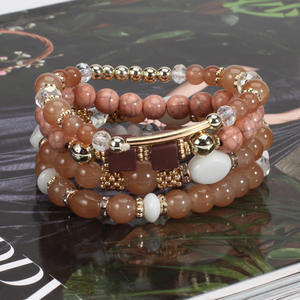 Joyería de Moda, Juego de Pulseras de Cuentas, Cuerda Elástica Multicolor, Patrón Geométrico, Unisex, Hecho en China - Product Image 3