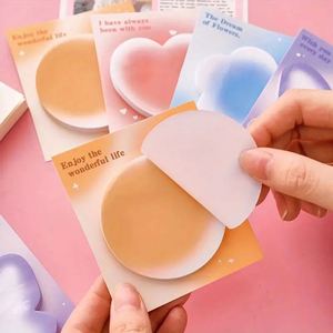 Cute Gradient Sticky Notes with Strong Adhesive Essential School Supplies Perfect Back-to-School Student Message <b>Memo</b> <b>Pad</b> Gift - Product Image 3