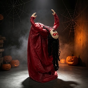 HLC Nuovo Fantasma Femminile a Grandezza Naturale con Vita Spezzata, Attivazione Sonora, Animatronico per Scenari di Halloween, Oggetto di Scena per Casa Stregata - Product Image 5