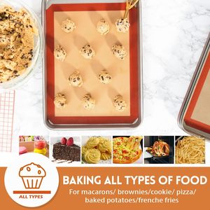 Tapis de cuisson en fibre de verre haute densité, écologique, pour usage domestique, en silicone, pour pâtisserie, pizza, et roulés suisses - Product Image 5