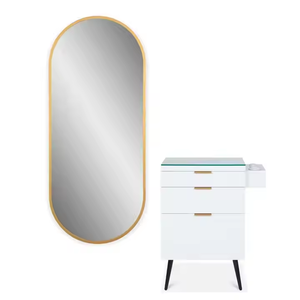 Parrucchieri di lusso mobili marrone scuro salone di stile sedia e controlavaggio vecchio stile barbiere sedia per parrucchiere - Product Image 5
