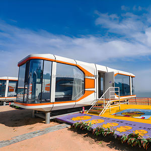 Casa de cápsula espacial de cristal moderna, cápsula prefabricada de resort de playa con vista panorámica, cápsula de glamping de lujo para turismo y hostelería - Product Image 1