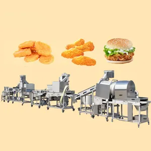 automatic fries fried kfc chicken nugget production processing machine line