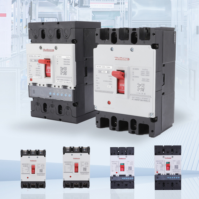MCCB WCM5 Electric Circuit Breakers 3P 4P MCCB 125amp 250A 400A 630A Remote Control Circuit Breaker Multiple Management
