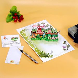Tarjeta de felicitación emergente 3D con diseño floral para el Día de la Madre, para mamá, esposa, hermana, regalo del Día de la Madre - Product Image 4