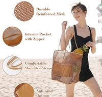 Sacs fourre-tout d'été en nylon respirant pour femme, sacs de plage décontractés pour piscine et essentiels de plage