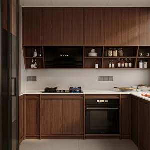 Oferta Directa de Fábrica: Gabinetes de Cocina Modernos de Estilo Negro Lacado Personalizados - Product Image 1