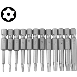Suministro de fábrica: Puntas de seguridad <span class=keywords><strong>Torx</strong></span> S2 largas y huecas, magnéticas y antimanipulación, <span class=keywords><strong>con</strong></span> vástago hexagonal de 1/4 para taladro eléctrico - Product Image 1