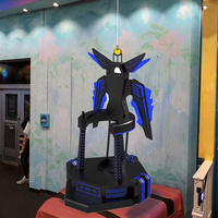 Équipement de parc d'attractions de réalité virtuelle Simulateur de vol 9D Acier Plastique Métal Certifié CE Lunettes VR Deepoon d'intérieur