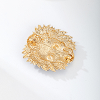Broche en émail personnalisée en gros, motif crâne floral, avec strass, pour le Jour des Morts et Halloween, en stock