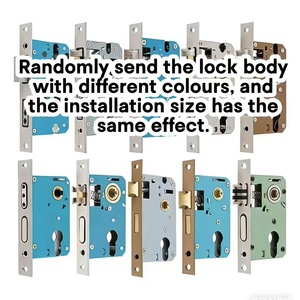 1 Ensemble de Serrure de Porte Intérieure en Alliage de Zinc, Poignée Robuste avec Corps de Serrure, Cylindre et 3 Clés pour Chambre à Coucher, Bureau, Réversible - Product Image 4