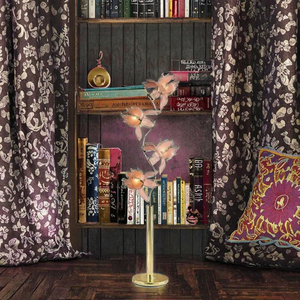 Lampada <span class=keywords><strong>da</strong></span> Tavolo LED Moderna a Forma di Loto, <span class=keywords><strong>Design</strong></span> in Ferro e Vetro, per Soggiorno e Camera <span class=keywords><strong>da</strong></span> Letto, Lampada <span class=keywords><strong>da</strong></span> Terra Personalizzabile - Product Image 4