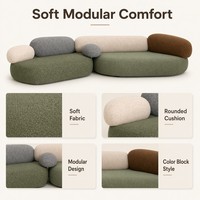 Canapé italien moderne et luxueux en tissu pavé Ensemble minimaliste pour plusieurs personnes Design de salon gratuit Combinaison irrégulière