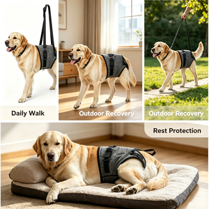Arnés de elevación para perros, soporte de movilidad para patas traseras con acolchado grueso, eslinga ajustable con correa ancha para rehabilitación de patas traseras de perros mayores - Product Image 3