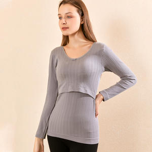 <span class=keywords><strong>Ropa</strong></span> de otoño para mujeres embarazadas, Tops de algodón puro, Pijamas de <span class=keywords><strong>lactancia</strong></span> postparto, camisa de otoño e invierno - Product Image 2