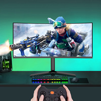 Monitor LCD Curvo Ultraancho de 34 Pulgadas con Retroiluminación LED, Frecuencia de Actualización de 144 Hz, Panel VA, HDR HD para Juegos de Computadora, para Computadora de Escritorio y Portátil
