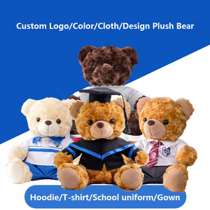 Маленький плюшевый мишка с логотипом производителя, рекламная набивка, плюшевые игрушки из хлопка - Product Image 3