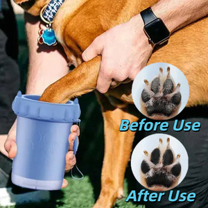 Nettoyeur de pattes de chien avec cordon, gobelet portable pour pattes d'animaux, grande taille, couleur noire, pour pattes boueuses - Product Image 2