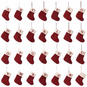 Adorable Décoration de Noël en forme de chaussette en laine tricotée, Ornement créatif à suspendre pour sapin de Noël - Product Image 4