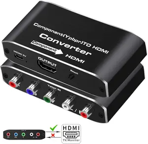 Convertitore da YPbPr a HDMI componente a adattatore HDMI adattatore convertitore Audio Video da r/l 5RCA RGB a HDMI