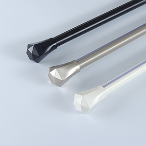 Kim loại hợp kim nhôm thanh rèm Roman thanh rèm Bộ trần gắn trang trí vòng tùy chỉnh đôi thanh rèm - Product Image 1