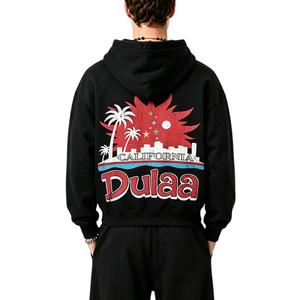 Sweat à capuche graphique streetwear surdimensionné personnalisé pour homme, pull hip-hop en molleton de coton épais, vente en gros TKAN9114 - Product Image 3
