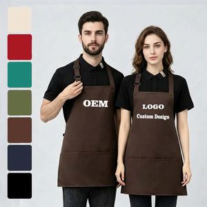 Delantales Impermeables de Poliéster/Algodón para Salones de Belleza, Personalización por Sublimación de Calor, Logotipo Bordado, Talla Ajustable, Lavables - Product Image 1