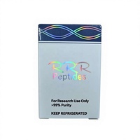 Boîte d'emballage personnalisée en relief pour peptides pharmaceutiques, écologique, pour 10 flacons de 3 ml + 1 flacon de 10 ml avec insert transparent
