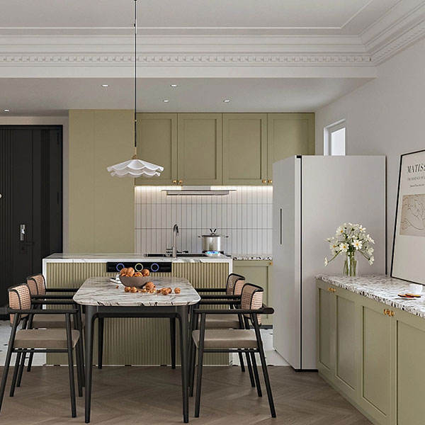 Meuble de cuisine crème