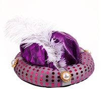 SOLPOP Turbans et Bandeaux Personnalisés Rouge Pailleté Prince Amusant pour Spectacles et Festivals, Style Indien Sultanaque
