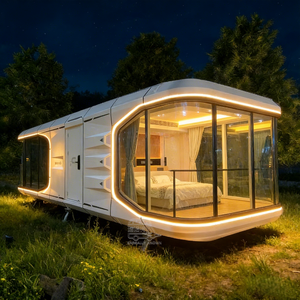 Casa Cápsula Espacial con Cocina y Sala de Estar, Casas Contenedor Contemporáneas Impermeables, Diseño Prefabricado de Lujo - Product Image 1