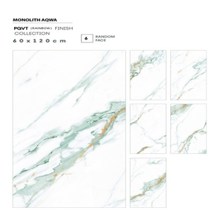 Azulejos de Porcelana Serie Rainbow Monolith Aqua 600x1200mm – Azulejos para Piso y Pared con Acabado Brillante - Product Image 3