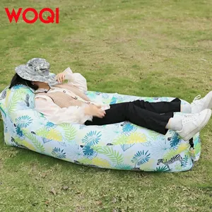 WOQI Sofa lipat dewasa, pantai berkemah tahan air tiup dengan bantal malas