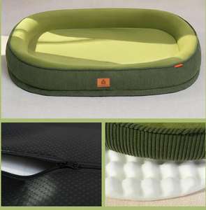 Luxus Haustier Hunde bett Neues Design Kunst pelz Schlafs ofa Solides Muster und Heiz funktion - Product Image 3