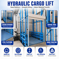 Ascenseur hydraulique de grande capacité Ascenseur de fret Guide à deux étages Personnalisation du traitement
