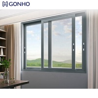 Fenêtres coulissantes à persiennes modernes en alliage d'aluminium de haute qualité GONHO pour maison, villa, balcon, écoénergétiques, insonorisées et isolantes