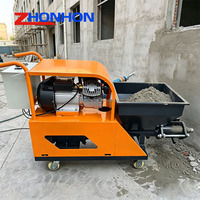 Pompe à mortier électrique/diesel/essence personnalisée avec trémie de 150 L pour usage domestique, machine à projeter du ciment