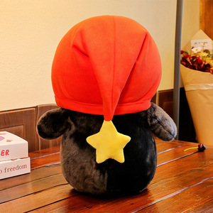 Lindo Peluche de Pingüino de Poliéster Suave con Gorro y Bufanda, 31cm-50cm, Relleno de Algodón PP, Bordado, Decoración de Escritorio, Personalizable - Product Image 5