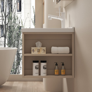 New smart <b>side</b> storage bathroom cabinet combination ceramic integrated basin cabinet <b>side</b> cabinet washbasin - Product Image 4